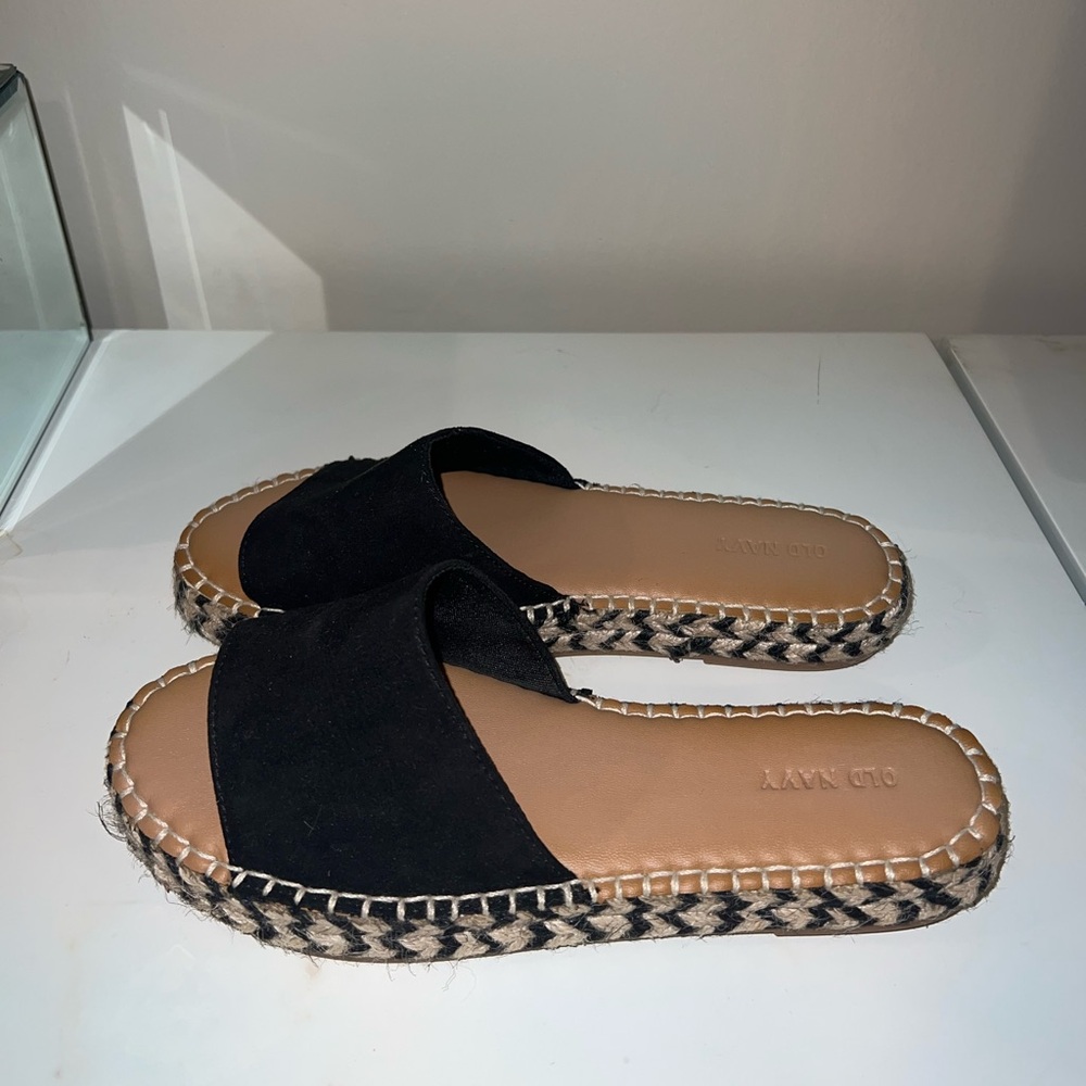 Faux-Suede Slide Espadrille Sandals For Women